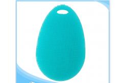 China Oval Shape Silicone Mold Tools , Silicone Kitchen Tools Multifunctional Dishwashing Brush supplier