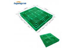 China Green 4 Way Euro Plastic Pallets Nestable Warehouse Racking HDPE Pallets supplier
