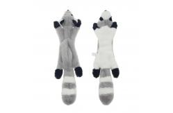 China 48*15 cm unstuffed short fabric simulated animal barking dog chewing toy supplier