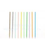 Convenient Rainbow Striped Paper Straws Eco Friendly Paper Drinking Straws for sale