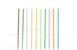 China Convenient Rainbow Striped Paper Straws Eco Friendly Paper Drinking Straws supplier