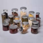 Honey 750ml Clear Round Plastic Jar With Gold Screw Lid for sale