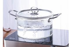 China Clear Double Ear Borosilicate Pyrex Glass Cooking Pots supplier