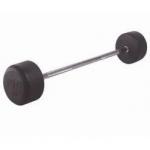 Weightlifting Straight Rubber Fixed Barbell Rubber Coated 10kg for sale