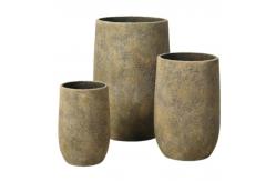 China Hand Carved Frost Resistant GRC Planter Pots With Drainage Holes Customizable supplier