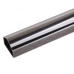 Black Arc Rectangle Stainless Steel Embossed Pipe 5800mm 6000mm for sale