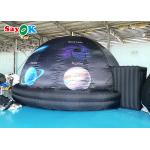 6m Printed Inflatable Planetarium Black Projection Dome Tent For Science Display for sale