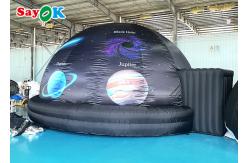 China 6m Printed Inflatable Planetarium Black Projection Dome Tent For Science Display supplier