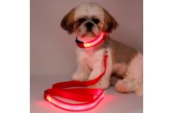 China 3 Modes Adjustable LED Dog Collar USB Rechargeable , Light Up Christmas Dog Collar supplier