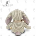Striped Rabbit  Doll Plush Toy Presents Brown Bunny Stuffed Animal 21 X 15cm