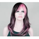 Layered Black Synthetic Wig For Women High Temperature Fiber Wigs for sale