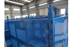 China Stackable Forklift Stillage Bin Mesh Pallet Cages Drop Front supplier