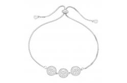 China ODM Pull Out 14k Gold Jewelry Smile Face Zircon Charm Bracelet supplier