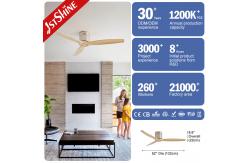 China 52 Inch Ceiling Fan With Remote Control Wooden Blade Silent Dc Motor supplier