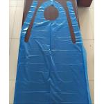 Blue Disposable Biodegradable Aprons Plastic Waterproof Aprons Custom Logo for sale