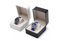 China Custom Size Wrist Watch Packaging Box ISO Pu Leather Watch Box supplier