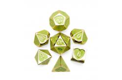 China Green Peach Heart Metal Multi -Flag RPG Dice Set Dnd Coc  Luxury style supplier