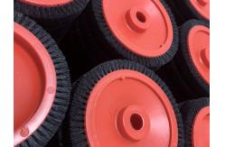 China PBT PP Brass Wire Pig Hair Dyeing And Finishing Brush Wheels Dyeing Brushes supplier