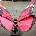 Simulation Animated Butterfly Animatronic Insect Red Color for sale