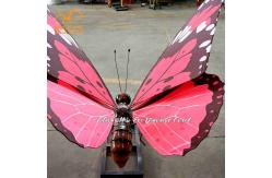 China Simulation Animated Butterfly Animatronic Insect Red Color supplier