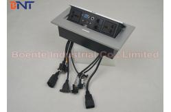 China Standard Square Panel Pop Up Desk Power Outlet With Rectangle Press Button supplier