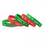 Customized Silicone Wristbands Merry Christmas For Advertising Promotional Business Event