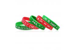 China Customized Silicone Wristbands Merry Christmas For Advertising Promotional Business Event supplier
