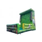 Zoo Animal Theme Sports Climbing Wall Games Green Inflatable for sale