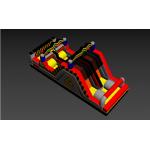 Danger Obstacles Inflatable Bounce House Castles With Two Slides