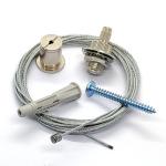 Cable Gripper And Stainless Steel Punch-Free Wire Rope Suspension Kit For Panel 60x60 for sale