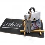 6.5*6cm Non Zippered Lightweight Gold Plating Mini Handbag Keychain for sale