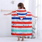 Microfiber Fabric 35''X24'' Kids Hooded Beach Towel for sale