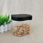 Leaf Shape 1200ml PET Plastic Screw Cap Jars For Candy Storage for sale