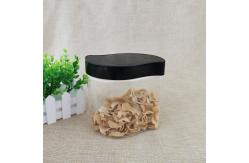 China Leaf Shape 1200ml PET Plastic Screw Cap Jars For Candy Storage supplier