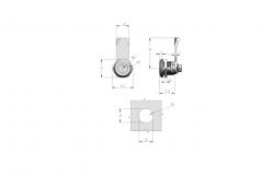 China Plastic Material Quarter Turn Lock Chrome Safe For Trash Bins supplier