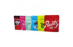 China Custom Resealable Smell Proof  Edible Packaging Pouch Soft Touch Child Resistant Mylar Bags supplier
