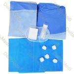 Clinic Disposable Surgical Kits With Surgical Gown Cotton Swab Gauze Cotton Ball for sale