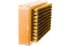 China 3 Piece Ski Wax Brush Kit Rectangular Waxing With Brass Bristle supplier