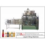 Powerful Timed Glass Bottle Filling Machine For Vinegar / Soy Sauce / Chili for sale