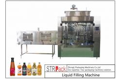 China Powerful Timed Glass Bottle Filling Machine For Vinegar / Soy Sauce / Chili supplier