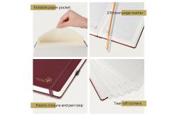 China Bordeaux 2023 A5 Planner Executive Daily Diary 386 Pages Customization supplier