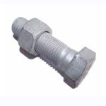 Carbon Steel Power Line Fittings Hot Forged HDG Hex Bolt And Nut Grade  6.8 for sale