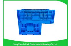 China Attached Lids Folding Plastic Crates Big Capacity Transport Moving Eco - Friendly supplier