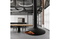 China Efficient Log Burner Round Suspended Fireplace From Ceiling Heavy Duty Construction supplier