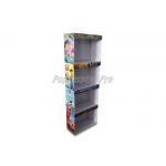 Strong Beautiful Cardboard POS Displays CMYK Printed With 4 Flat Shelves for sale