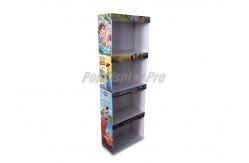 China Strong Beautiful Cardboard POS Displays CMYK Printed With 4 Flat Shelves supplier