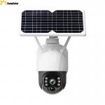 CCTV Solar 4G Camera With Sim Card Outdoor Colorful Night Vision Recording Security Solar 3MP CCTV 4G Camera for sale