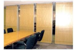 China Interior Wood Melamine Surface Movable Folding Partition Walls , Wooden Room Partition Wall supplier