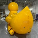 Customized Swimming Inflatable Floating Yellow Duck Airtight Big Inflatable Duck Boats With Seat
