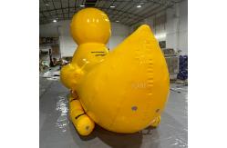 China Customized Swimming Inflatable Floating Yellow Duck Airtight Big Inflatable Duck Boats With Seat supplier